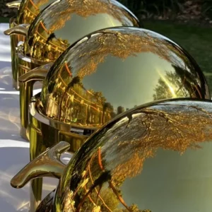 Gold Round Chafing Dish