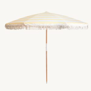 Yellow & White Striped Umbrella