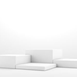 White Square Display Stands